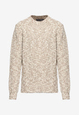 Dolce & Gabbana Wool Tweed Sweater Beige GXXA9T JAM8G-S8232