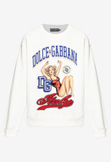 Dolce & Gabbana Graphic Print Sweatshirt White G9AHSZ G7PHH-A4567