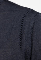 Dolce & Gabbana Wool Polo T-shirt Navy GXZ02T JDVBV-B0665