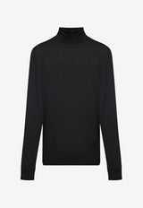 Dolce & Gabbana DG Logo Wool Turtleneck Sweater Black GXW05T JDVBV-N0000
