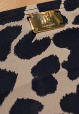 Balmain Leopard Print One-Piece Swimsuit Beige BKBUS2350 0-258