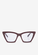 McQueen Spike Geometric Cat-Eye Sunglasses Blue 841637 J0749-6344