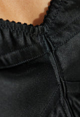 Dolce & Gabbana Bustier Satin Cropped Top Black F7Y28T G9826-N0000