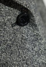 Dolce & Gabbana Single-Breasted Jacket in Dotted Wool Gray F29QGT FMBAR-S8030