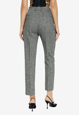 Dolce & Gabbana Wool Straight-Leg Pants Gray FTAM2T FMBAR-S8030