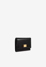 Dolce & Gabbana Logo Plaque Leather Wallet Black BI0770 A9S25-80999
