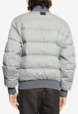 Dolce & Gabbana Reversible Padded Down Jacket Gray G9BSOT FU5YA-S8290