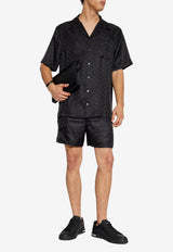 Dolce & Gabbana DG Logo Silk Boxer Shorts Black M3A12T FJ1JY-N0000