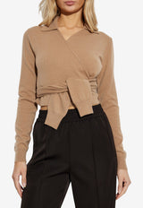 Dolce & Gabbana Cashmere Wrap Sweater Beige FXVB4T JBW0Q-M0172