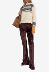 Etro Wool Jacquard Sweater with Hood Cream WRKE0314 AQ172-S9820