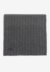 Dolce & Gabbana Knitted Cashmere Scarf Gray FXR15Z JBW0S-N5822