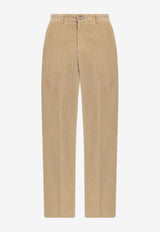 Dolce & Gabbana Straight-Leg Corduroy Pants Beige GP03JT G8NN7-M0131