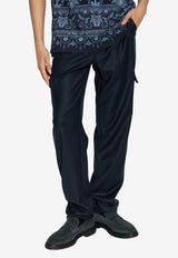 Etro Straight-Leg Cargo Pants Navy MRED0020 99TU2K0-B0339