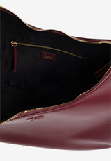 GANNI Medium Hobo Bag with Laces Burgundy A7262 5894-436