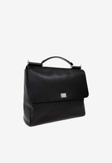 Dolce & Gabbana Sicily Calfskin Briefcase Black BM2447 BG065-80999