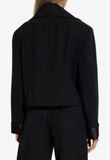 Dolce & Gabbana Double-Breasted Wool Coat Black F9S67T FUBGE-N0000