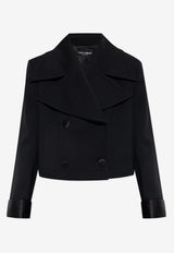 Dolce & Gabbana Double-Breasted Wool Coat Black F9S67T FUBGE-N0000