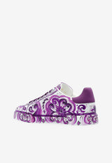 Dolce & Gabbana Portofino Majolica Print Sneakers Purple CK2330 AI396-I03TN