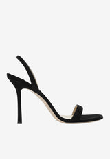 Jimmy Choo Jenn 100 Suede Sandals Black JENN100SUE/T_JIMCH-010003