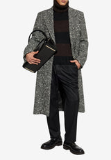 Dolce & Gabbana Striped Wool Turtleneck Sweater Brown GXW68T JGMBP-N9869