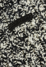 Dolce & Gabbana Wool Tweed Turtleneck Sweater Gray GXW37T JFMIK-S0991