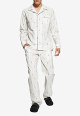 Dolce & Gabbana DG Logo Striped Vanity Pants White GVRMAT HJMQR-S8350