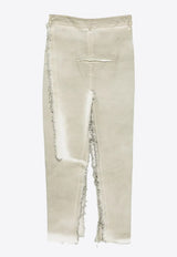 Rick Owens DRKSHDW Denim Sliced Skirt Sand DS01F4340SDSN_138