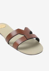 Mabrouka Leather Flat Sandals