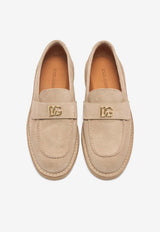 Suede Loafers with DG-Logo