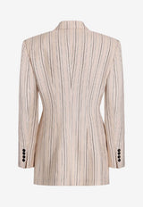 Single-Breasted Jacket in Regimental Pinstripe