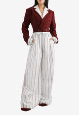 Taormina Double-Breasted Pinstriped Jacket