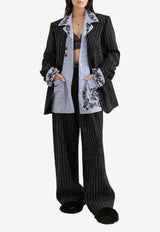 Sicilia Single-Breasted Pinstripe Jacket