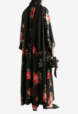 Rose Bouquet-Print Maxi Dress