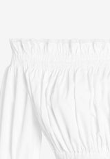 Off-Shoulder Gathered Cropped Top