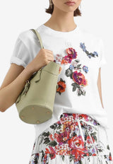 Floral Appliqué Plain Knit T-shirt