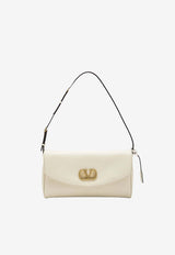 Valentino DeVain Leather Shoulder Bag White 8W0B0T31ABM/S_VALE-REN