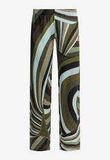 Iride Print Straight-Leg Pants