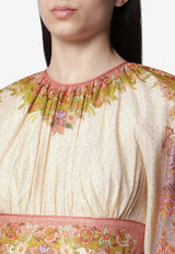 Zimmermann Indra Puff-Sleeved Floral Mini Dress Multicolor 5515DSS262CO/T_ZIMM-CS