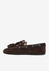 Treated Suede Tassel Loafers