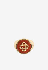 Golden Brass Signet Ring