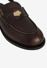 Slingback Penny Calf Leather Loafers