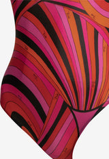 Marmo Print One-Piece Swimsuit