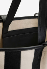 AMI PARIS Medium Ami De Coeur Stripe Tote Bag Monochrome ULL733.AW00261360_f25ba75a-71ad-4a08-8318-f5128df465eb