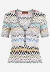 Zigzag Knit Top
