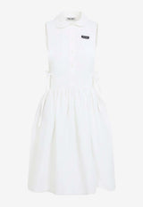 Sleeveless Mini Poplin Shirt Dress