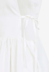 Sleeveless Mini Poplin Shirt Dress