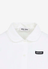 Logo Patch Sleeveless Cropped Shirt