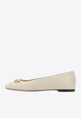 VLogo Nappa Leather Ballet Flats