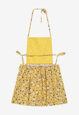 Miu Miu Floral Mini Apron Dress Yellow MF6424OOO19KO/T_MIU-F0S8E