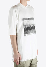 Rick Owens DRKSHDW Jumbo Graphic Print T-shirt White DU01F4274RIGEP4_0911